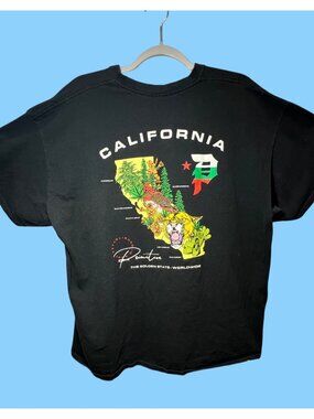 Phantom California Graphic T-Shirt Black Mens 2XL Cotton Crewneck